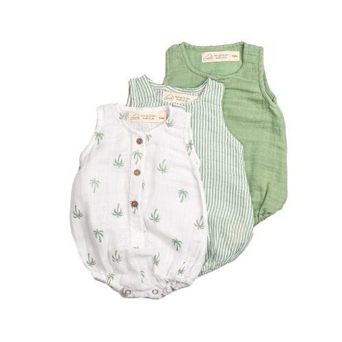 Masilo Muslin Baby Romper - Pack of 3 – AllThingsBaby.com
