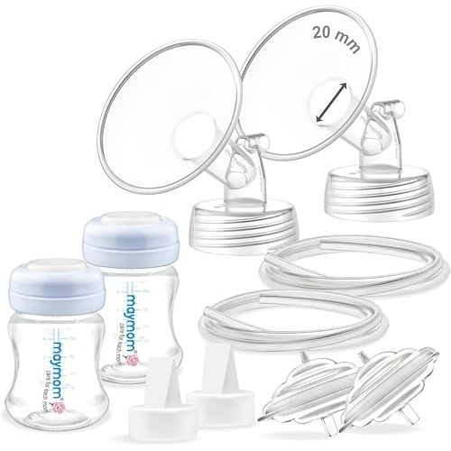 20mm Flange Maymom Pump Parts Compatible with Spectra S2 S1 9 Plus Breastpump Not Original Spectra S2 S1 Replacement Pump Parts Accessories, Small Flange