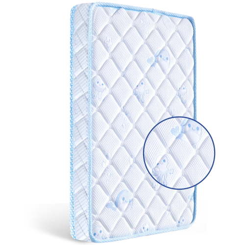 Ceekliybear Premium Foam Crib and Toddler Mattress, Knitted Fabric and Firm Crib Mattress, Hypoallergenic Baby Mattresses 52"L x 27.6"W x 5"Th