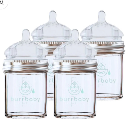 6oz Natural Glass Baby Bottles