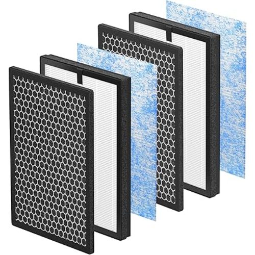 Air Max 8L Filter Compatible With Okaysou Airmax 8L Air Purifier Strong Efficiency 3-in-1 Filtration System 2 HEPA with Blue Ultrafilter & 2 Double Carbon Particles Activated Carbon Filter