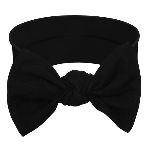 Baby Girl Headbands-Infant,Toddler Cotton Handmade Hairbands with Bows Child Hair Accessories (Black)