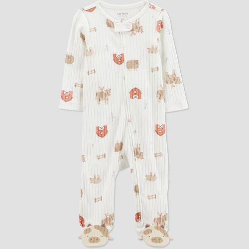 Carter's Just One You®️ Baby Farm Animals Sleep N' Play - Ivory Newborn