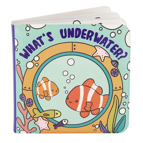 Infantino Color Reveal Bath Book: Underwater Adventure Theme, Water-Activated Color and Soft Durable Design, Bath Time Toy, Unisex