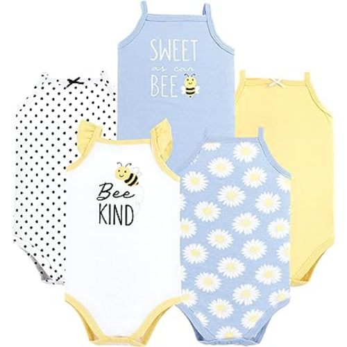 Hudson Baby Unisex Baby Cotton Sleeveless Bodysuits