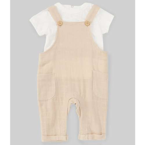 Scene&Heard Baby Boys 3-24 Months Round Neck Two-Piece Linen Jumper