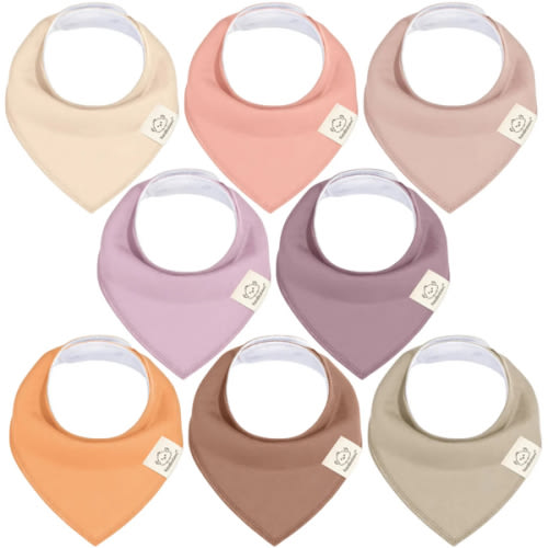 KeaBabies 8-pack Baby Bandana Bibs
