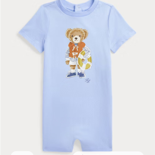 Polo Bear Cotton Jersey Shortall