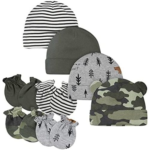 Gerber Baby Boys' Cap and Mitten Sets