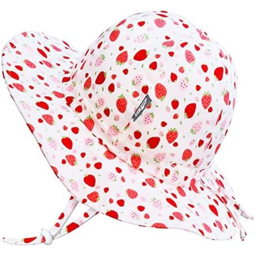 JAN & JUL Adjustable Cotton Floppy Sun Hat with 50+ UPF Protection for Girls
