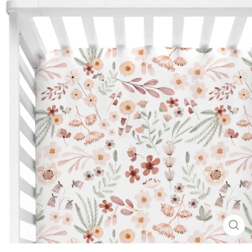 Wren's Wildflower Crib Sheet