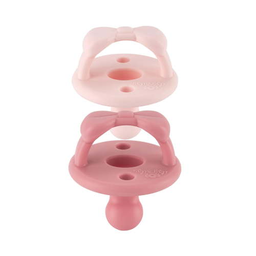 Itzy Ritzy Orthodontic Silicone Pacifiers - 0-6m Months Ballet Slipper & Primrose
