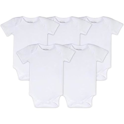 Burt's Bees Baby Bodysuits, Short Sleeve and Long Sleeve One-Pieces, 100% Organic Cotton