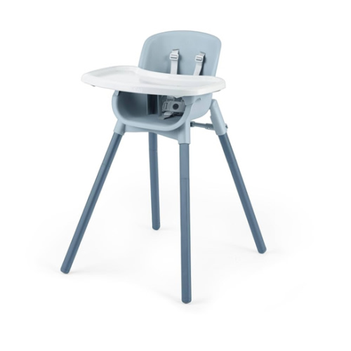 Chicco Zest 4-in-1 Folding High Chair, Feeding Chair, Toddler Chair and Youth Stool, Multi-Use Easy Clean High Chair | Capri/Blue