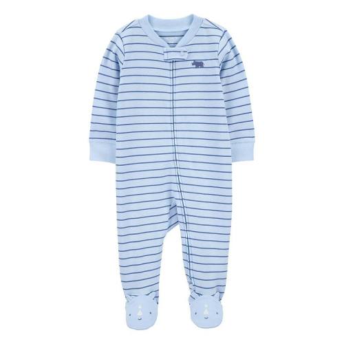 Baby Boy Carter's Striped Rhino 2-Way Zip Sleep & Play Pajamas