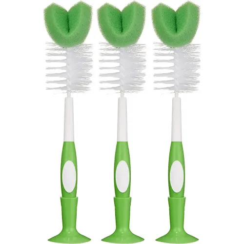 Amazon Brand - Mama Bear Bottle Brush (Pack of 3), White