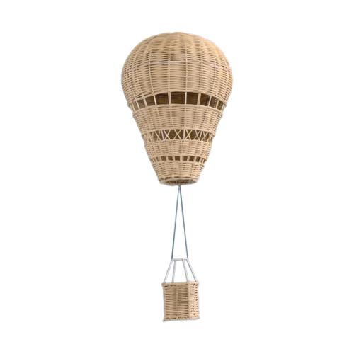 Hot Air Balloon Nursery Decor Wall Hanging Ornament Ceiling Collection Hand Woven Wedding Vintage Woven Rattan Backdrop Pendant Decoration