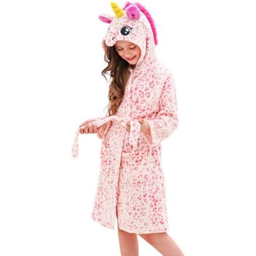 Doctor Unicorn Soft Unicorn Hooded Bathrobe Sleepwear - Unicorn Gifts for Girls