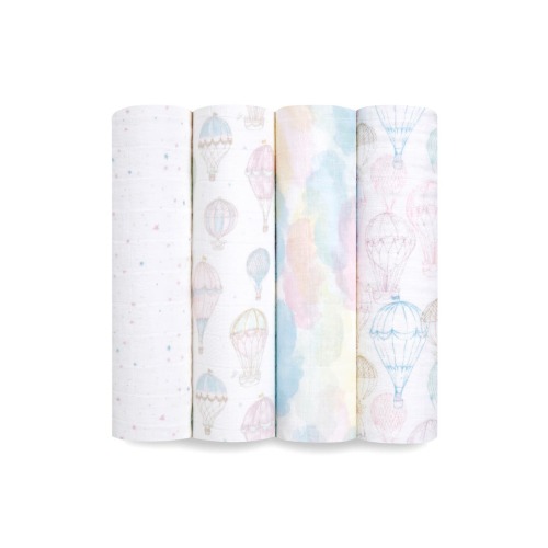 4-Pack Classic Swaddling Cloths, One Size