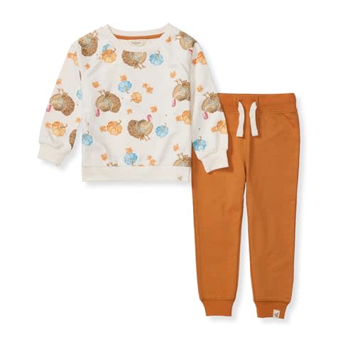 Burt's Bees Baby baby-boys Shirt and Pant Set, Top & Bottom Outfit Bundle, 100% Organic Cotton