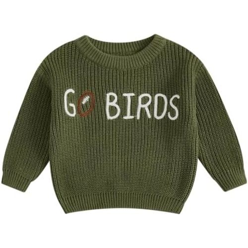 Toddler Baby Girl Knit Sweaters Oversized Long Sleeve Embroidery Shirt Top Newborn Infant Cute Fall Winter Clothes