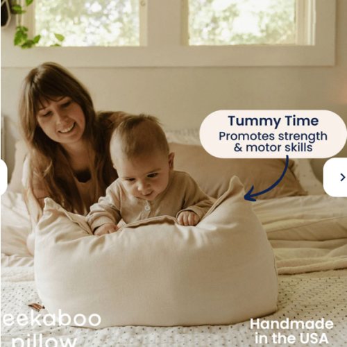 Peekaboo Pillow™ Official Site - Organic Infant Tummy Time Lap Pillow