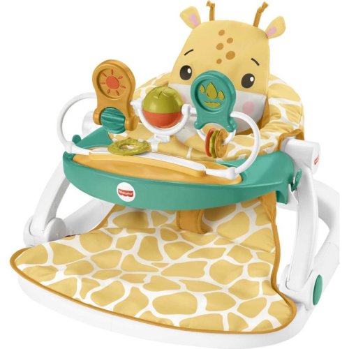 Fisher-Price Portable Baby Chair with Snack Tray and Toy Bar, Premium Sit-Me-Up Seat, Giraffe