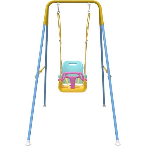 Multifunctional Toddler Swing, Foldable Baby Swing Outdoor & Indoor Use, Easily Installable and Storable