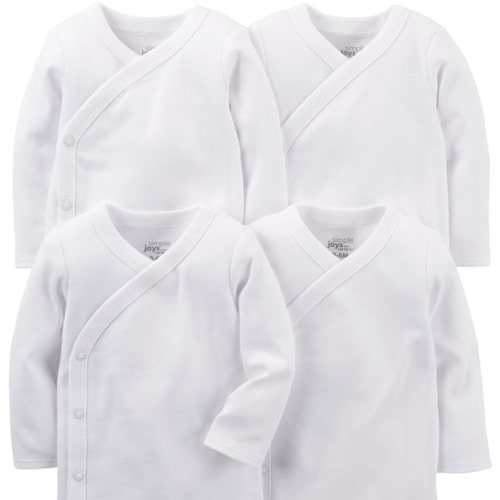 0-3 MONTHS Simple Joys by Carter's unisex-baby 4-pack Side Snap Bodysuit