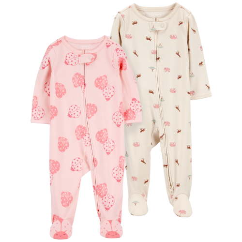Carter's Child of Mine Baby Girl Sleep 'n Play, 2-Pack, Sizes Preemie-6/9 Months