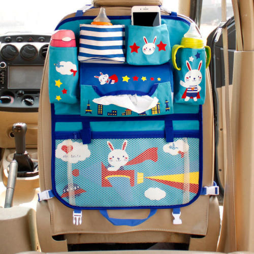 Deluxe Baby Car Seat Storage Bag - Diaper, Bottle, and Accessory Organizer