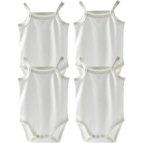 Girls Spaghetti Strap Bodysuit Sleeveless Tank Top Cotton One-Pieces Pack of Summer Baby Clothes Outfit