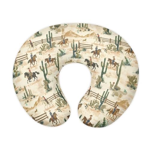 Goronwyfloyd Cow Boy and Cacti Baby Nursing Pillow Cover Baby Breastfeeding Slipcover Infant Newborn Nursery Bottle Pillowcase Stretchy Replaceable Pillow Cover Slipcover