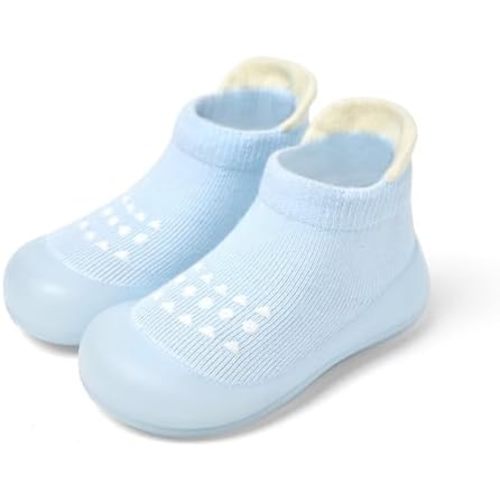 Baby Sock Shoes Baby Walking Shoes Infant Non-Slip Breathable Slippers with Soft Rubber Sole Baby Boys Girls Sneakers
