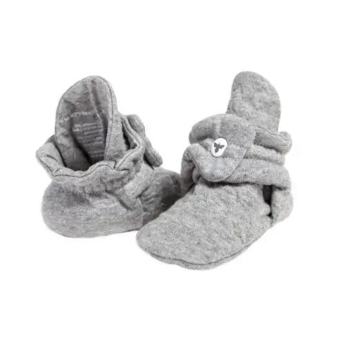 Quilted Bee Grey Organic Baby Booties | Burt's Bees Baby®