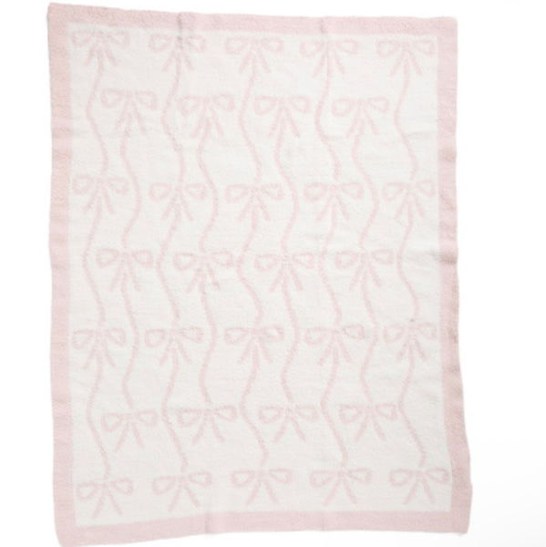 Baby Bow Striped Feather Yarn Blanket | Baby Gear & Essentials | Marshalls