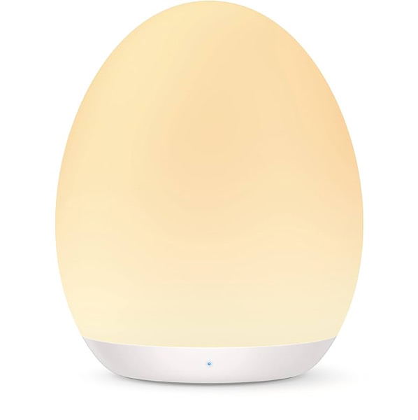 JolyWell Night Light for Kids, Baby Night Light with 7 Colors Changing Mode & Stepless Dimming, Nursery Night Light BPA Free,Rechargeable Egg Night Light for Breastfeeding 1h Timer & Touch Control