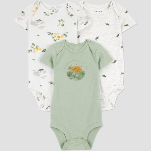Carter's Just One You®️ Baby Boys' 3pk Bodysuit - Gray/green 3m