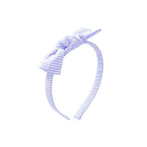 Girls' Lilly Lavender Seersucker Bow Headband - Little Kid, Big Kid