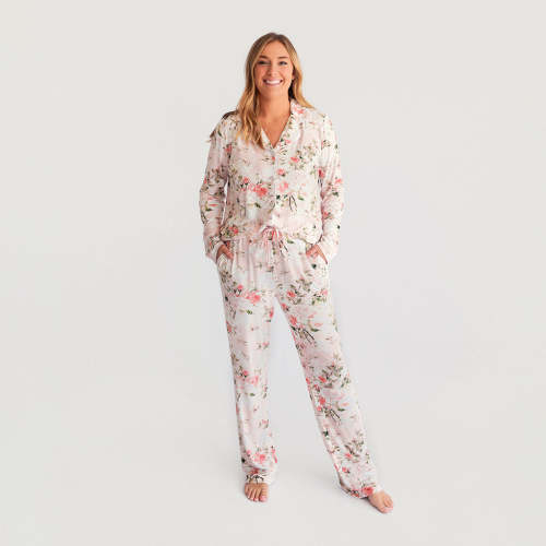 Vintage Pink Rose Women's Relaxed Pant Luxe Loungewear