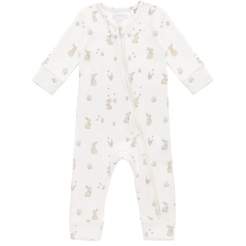 Organic Cotton Reese Zip Onepiece - Lapin Jardin – Jamie Kay USA