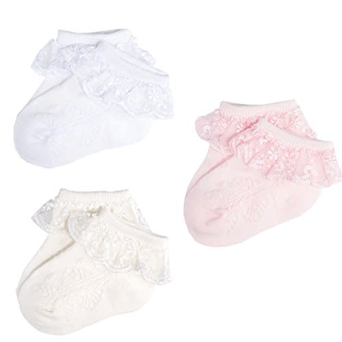 EPEIUS Baby-Girls Eyelet Frilly Lace Socks,Newborn/Infant/Toddler/Little Girls (Pack of 2/3/4/6)