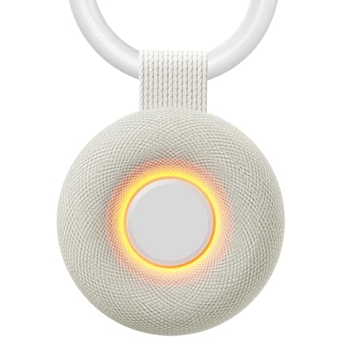 Portable Sound Machine - White Noise Sound Machine for Baby, Travel Donut Sound Machine for Sleep, 15 Soothing Sounds & 7 Colors Night Light, Breathing, Baby Shusher, Registry Gift, Beige