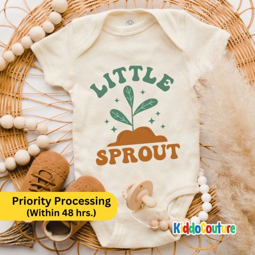 Little Sprout Baby Onesie®, Retro Little Plant Bodysuit, Tree Baby Onesie®, Gardening Baby Bodysuit, Farming Baby Onesie®, Baby Announcement