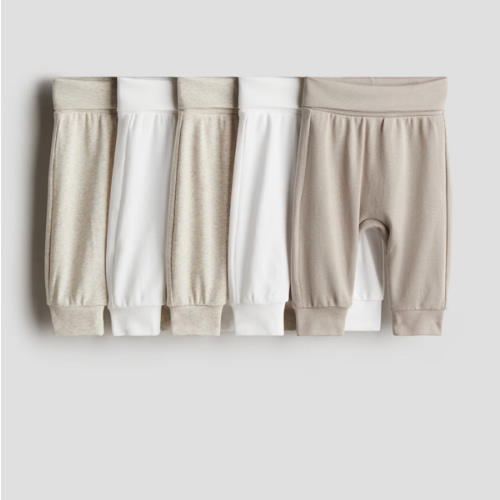 5-PACK FOLDOVER-WAIST PANTS