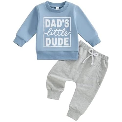 Toddler Baby Boy Clothes Set Letter Print Long Sleeve Sweatshirt Pullover Casual Pants 2Pcs Winter Outfits