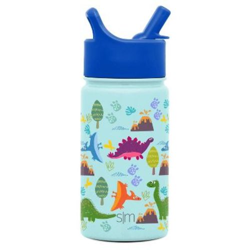 Simple Modern 14oz Stainless Steel Dino Summit Kids Tumbler With Lid And Straw: Kids Water Bottle, Portable Drinkware