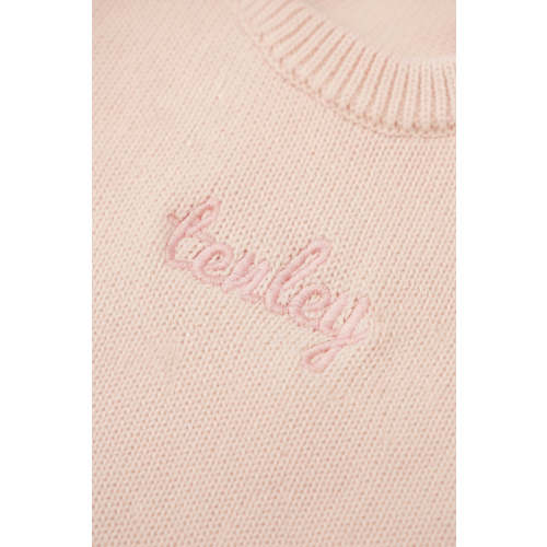 Embroidered Knit Sweater Bubble Romper | Tea Rose