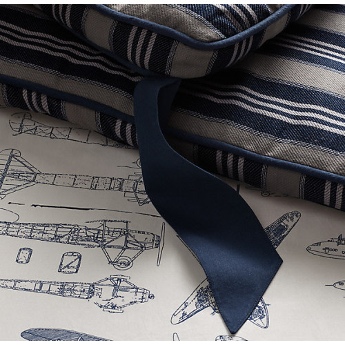 Vintage Airplane Blueprint Toddler Sheet Set