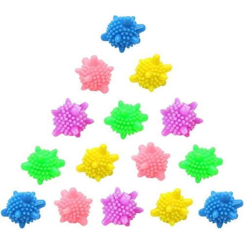 NOGIS Laundry Scrubbing Balls, Tangle-Free and Cleaning Power Washer Balls, Solid Colorful Laundry Balls For Washing Machine, Lint Catcher Agitator Balls 15Pcs(Random Color)